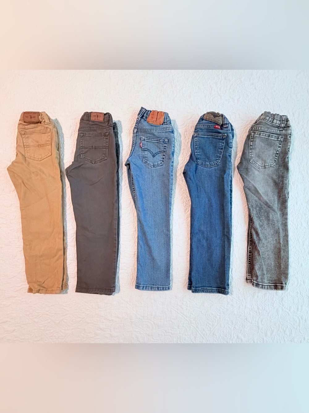 Boy’s 5 Piece Pants Bundle | Levis, Wrangler, U.S. Polo, Wonder Nation | Size 5